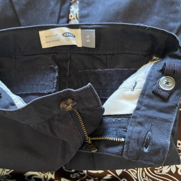 Old Navy Boot Cut 4T Girls Navy (Bundle of 2 Pants) - Picture 6 of 8